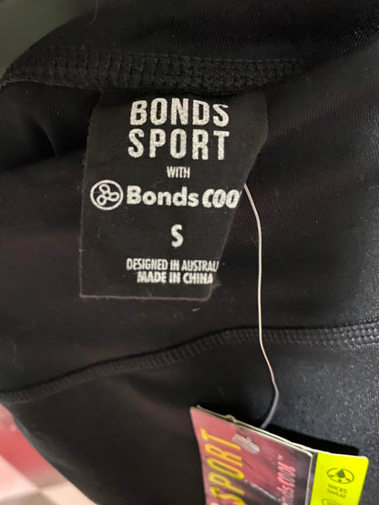 BONDS SPORT |S| WAIST 22| B45| CLASSIC BLACK HIGH-WAISTED ACTIVEWEAR LEGGINGS