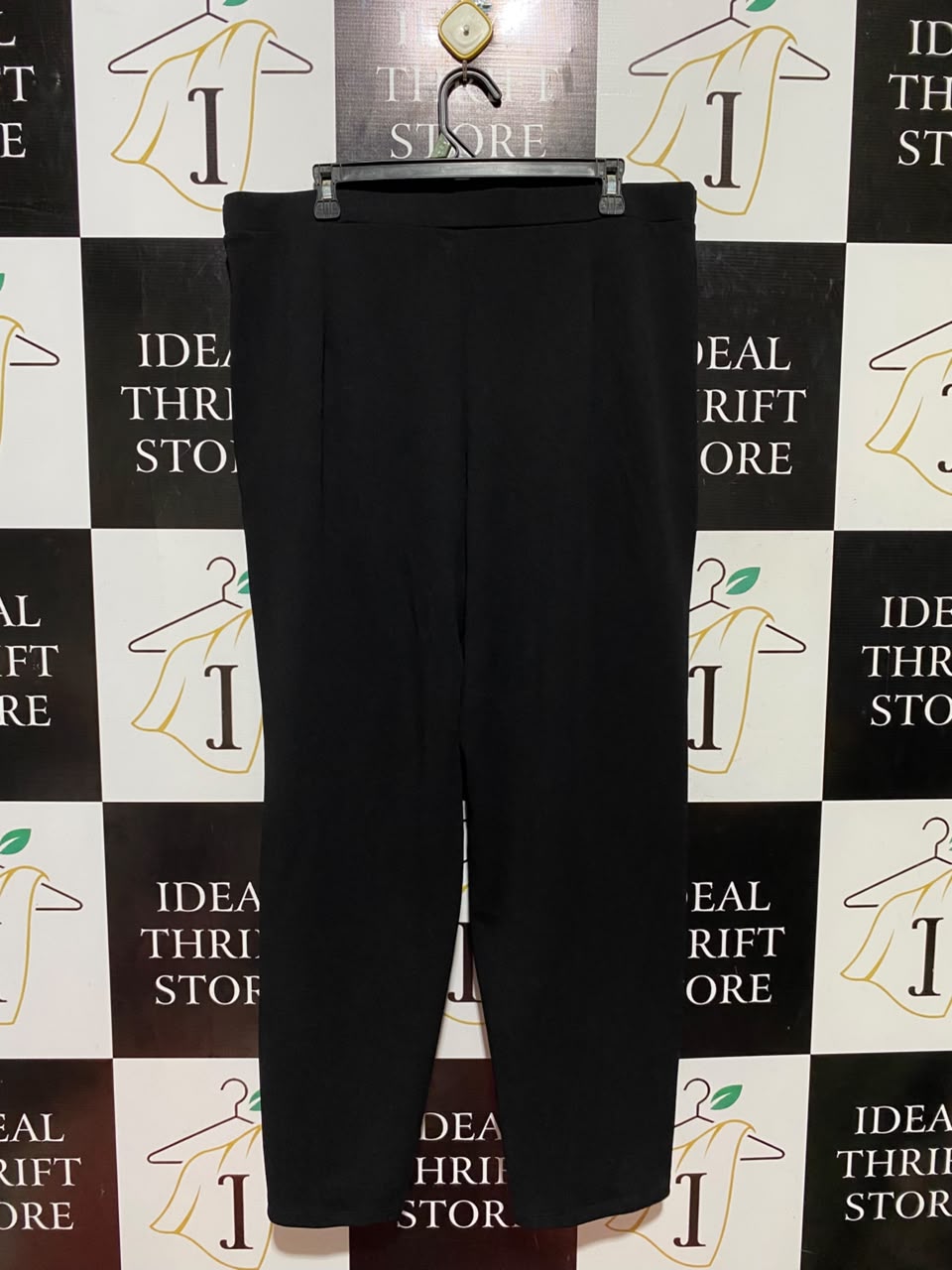 H&M |XXL| WAIST 36| B45| CLASSIC BLACK BELTED HIGH-WAISTED WIDE-LEG TROUSERS