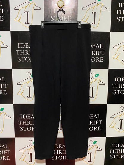 H&M |XXL| WAIST 36| B45| CLASSIC BLACK BELTED HIGH-WAISTED WIDE-LEG TROUSERS