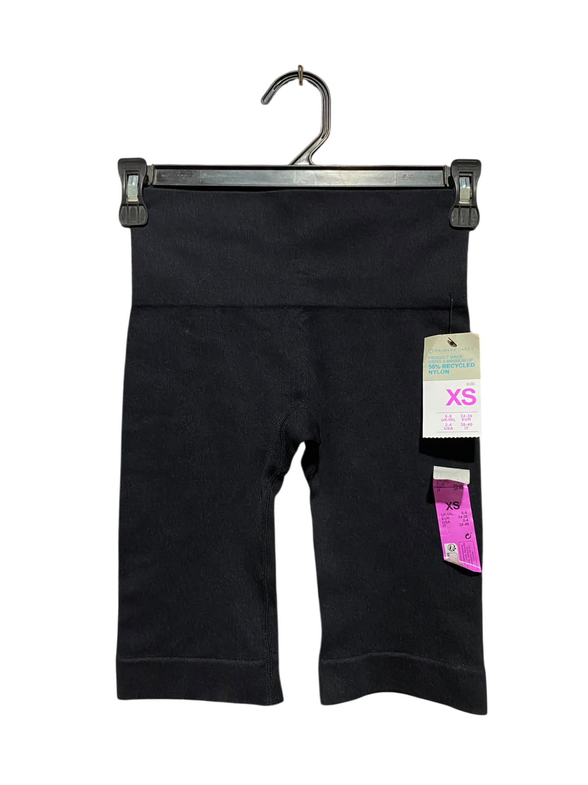 PRIMARK CARES |XS| WAIST 22| B46| BLACK SEAMLESS HIGH WAISTED BIKE SHORTS