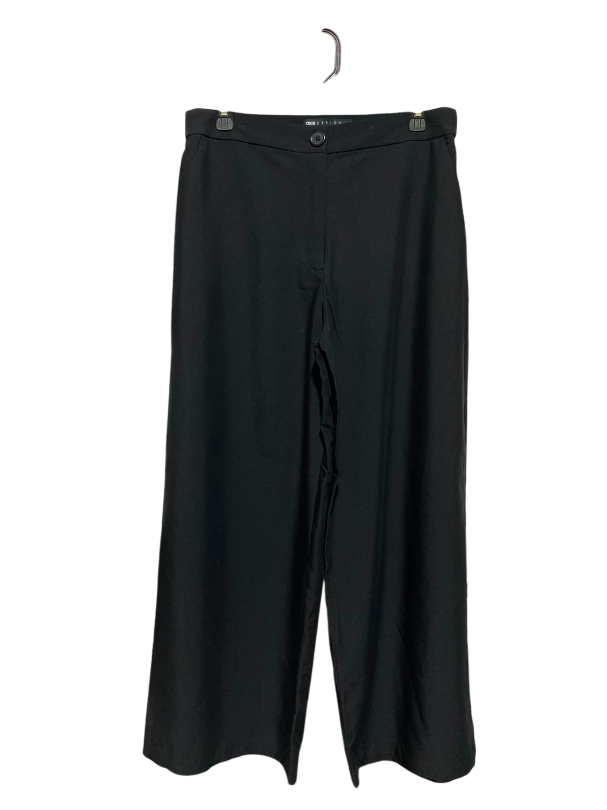 ASOS |L| WAIST 31| B46| CLASSIC BLACK HIGH WAISTED WIDE LEG TAILORED TROUSERS PANTS