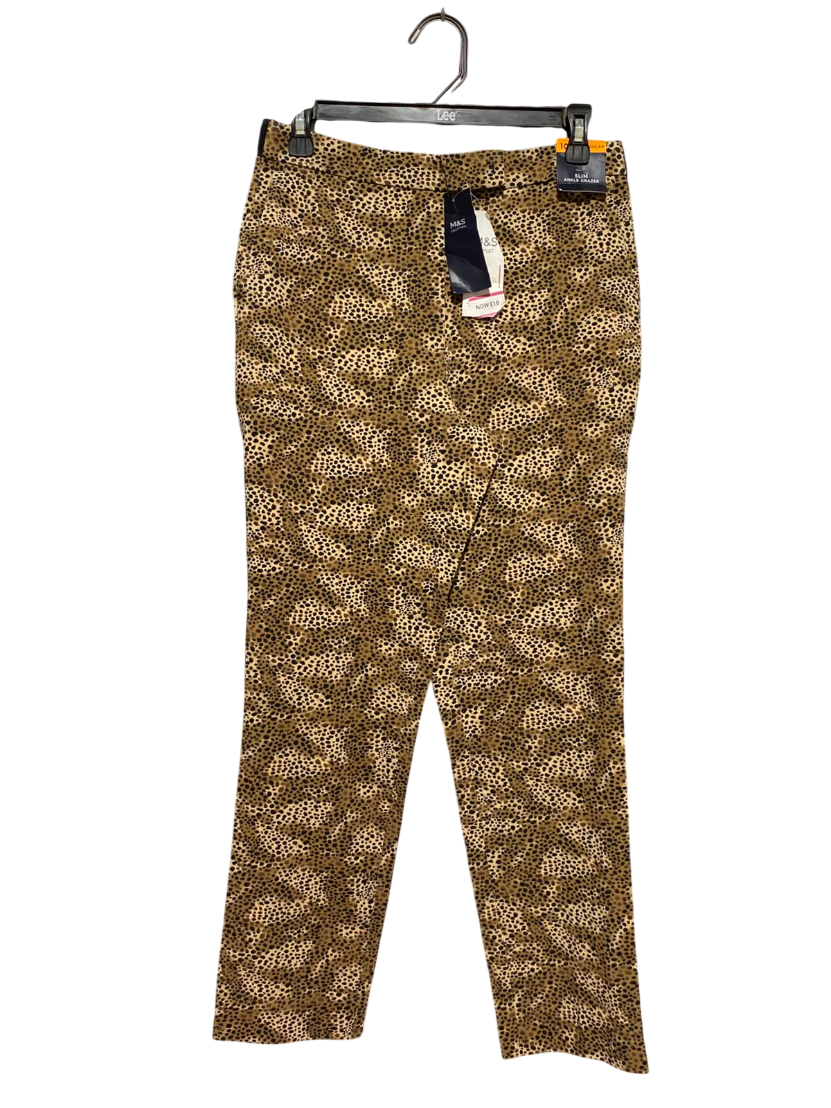 M&S |M| WAIST 28| B46| OUTLET ANIMAL PRINT SLIM ANKLE GRAZER PANTS