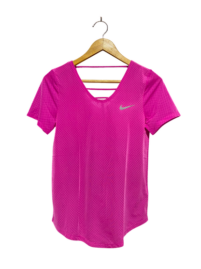 NIKE |XS| BUST 15| B46| RUNNING SHIRT HOT PINK SHORT SLEEVE ATHLETIC TEE