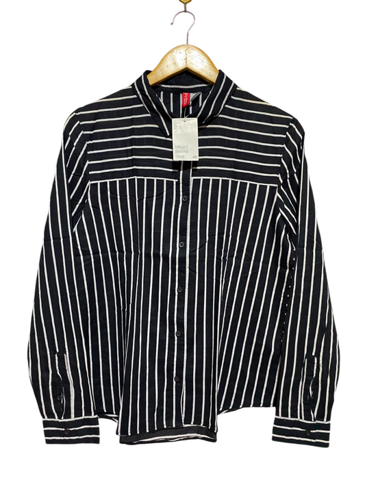 H&M |M| BUST 18| B46| BLACK & WHITE LONG SLEEVE CASUAL BLOUSE