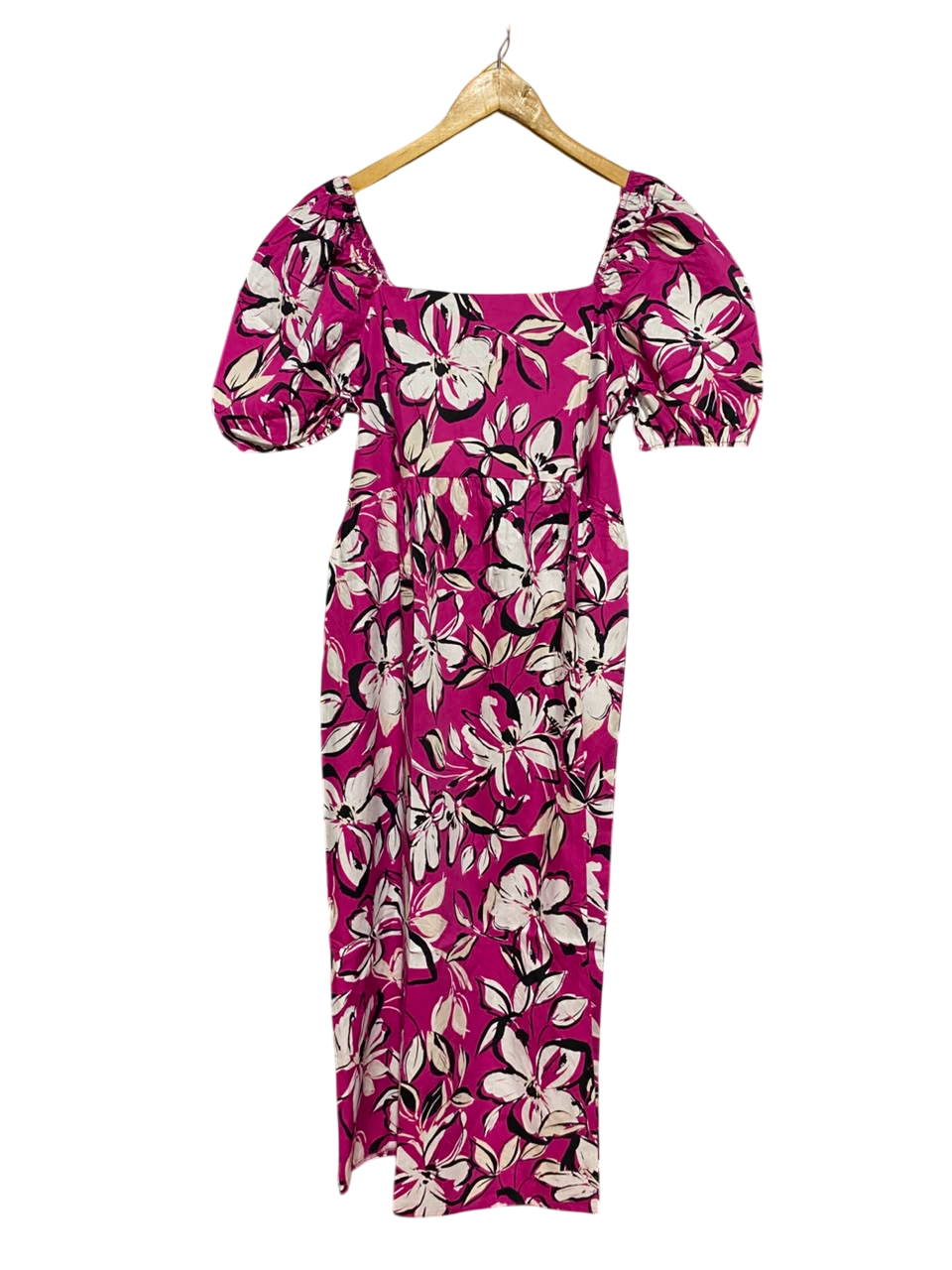 GEORGE |L| BUST 19| B47| PUFF SLEEVE SQUARE NECK CASUAL A-LINE SUMMER DRESS