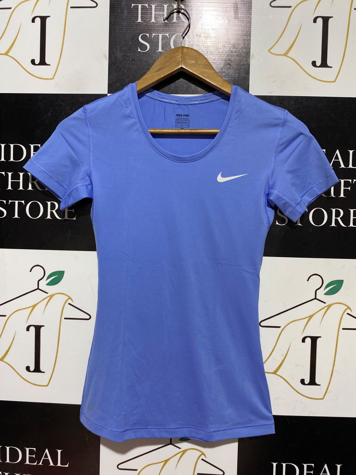 NIKE PRO |S| BUST 14| B47| WOMEN'S SHORT SLEEVE ATHLETIC T-SHIRT BLUE
