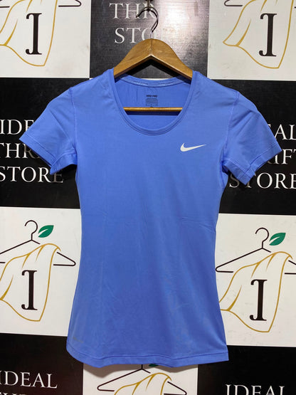 NIKE PRO |S| BUST 14| B47| WOMEN'S SHORT SLEEVE ATHLETIC T-SHIRT BLUE
