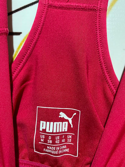 PUMA |M| BUST 15| B47| WOMEN'S RACERBACK ATHLETIC TANK TOP HOT PINK LOGO