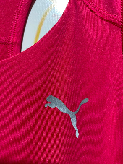 PUMA |M| BUST 15| B47| WOMEN'S RACERBACK ATHLETIC TANK TOP HOT PINK LOGO
