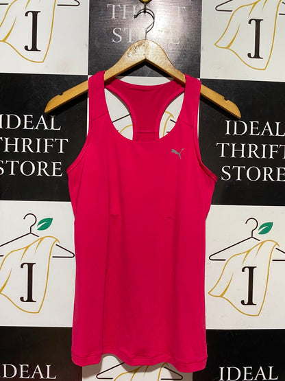 PUMA |M| BUST 15| B47| WOMEN'S RACERBACK ATHLETIC TANK TOP HOT PINK LOGO