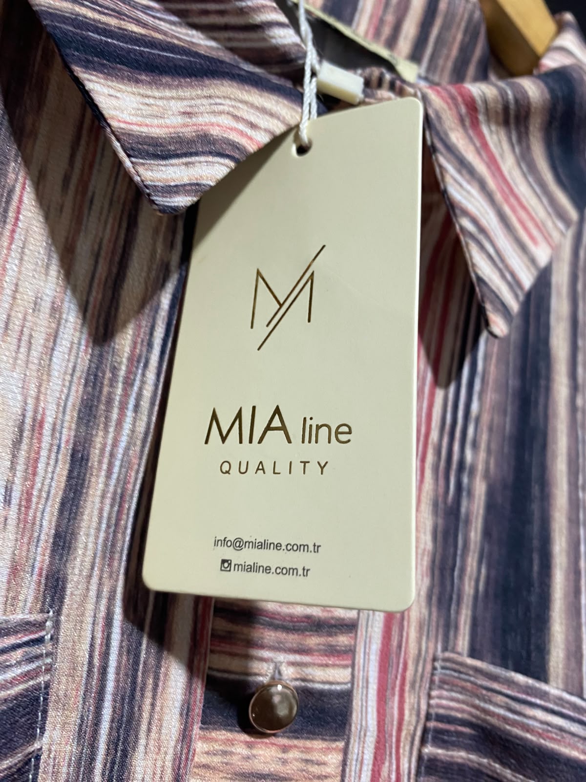 MIA LINE |M| BUST 18| B47| WOMEN'S MULTICOLOR STRIPED LONG SLEEVE MAXI SHIRTDRESS WITH DRAWSTRING