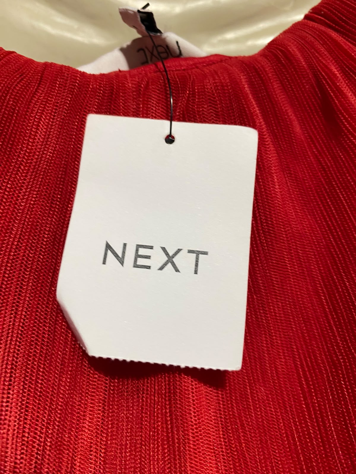 NEXT |S| BUST 16| B47| WOMEN'S VIBRANT RED PLEATED COWL NECK MAXI DRESS TIE STRAPS