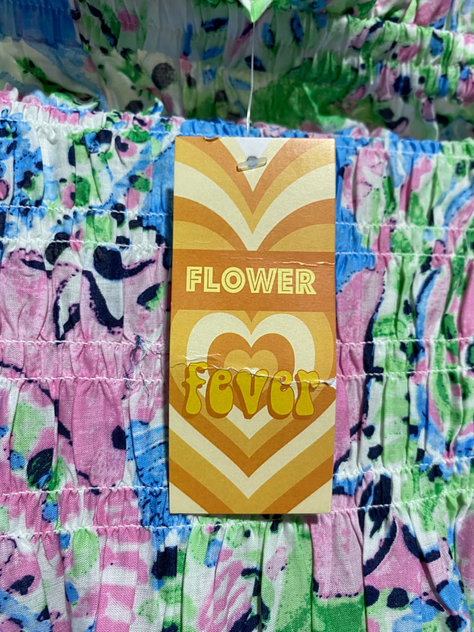 FLOWER FEVER |XS| BUST 15| B47| WOMEN'S MULTICOLOR PAISLEY FLORAL SMOCKED CAMI MAXI DRESS