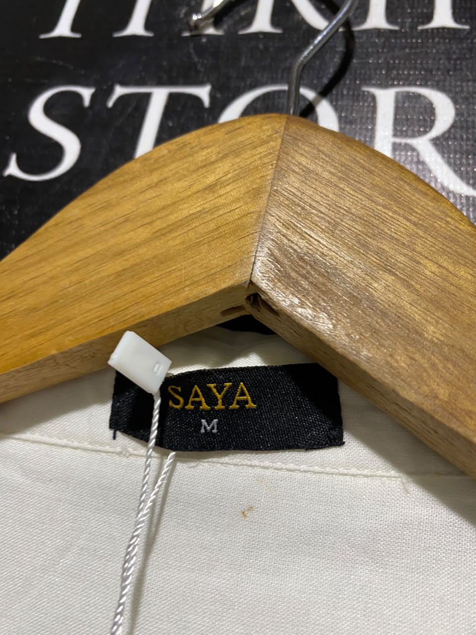 SAYA |M| BUST 22| B47| WOMEN'S WHITE BUTTON-UP MIDI SHIRT DRESS