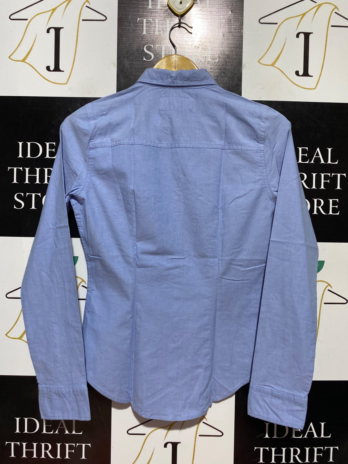 HOLIISTER |M| BUST 18| B46| LONG SLEEVE OXFORD STRETCH CASUAL BLOUSE