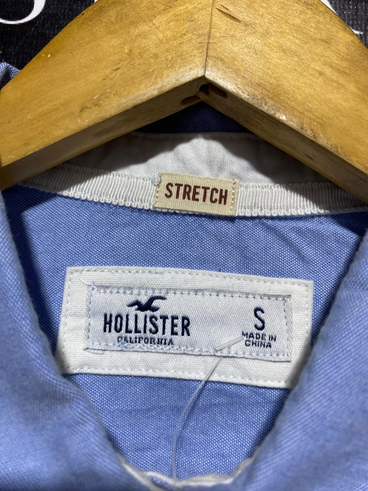 HOLIISTER |M| BUST 18| B46| LONG SLEEVE OXFORD STRETCH CASUAL BLOUSE