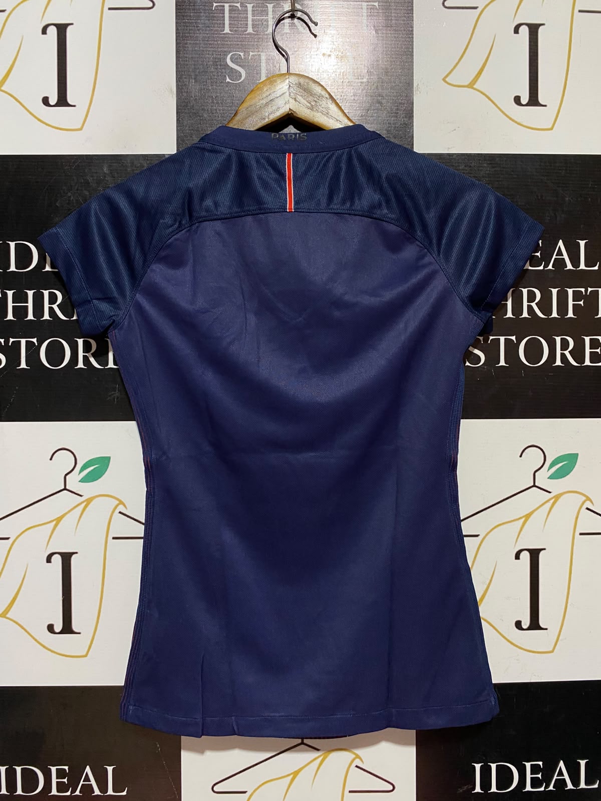 NIKE |XS| BUST 16| B46| NAVY BLUE FLY EMIRATES V-NECK FOOTBALL SHIRT
