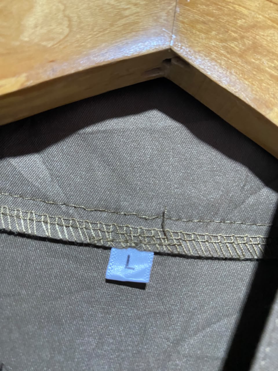 NV FELIX |M| BUST 18| B46| KHAKI BROWN FULL-ZIP LIGHTWEIGHT MOCK NECK CASUAL JACKET