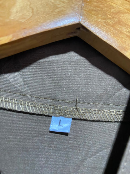 NV FELIX |M| BUST 18| B46| KHAKI BROWN FULL-ZIP LIGHTWEIGHT MOCK NECK CASUAL JACKET