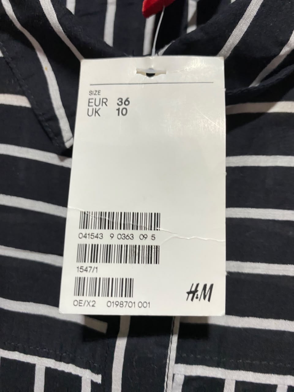 H&M |M| BUST 18| B46| BLACK & WHITE LONG SLEEVE CASUAL BLOUSE