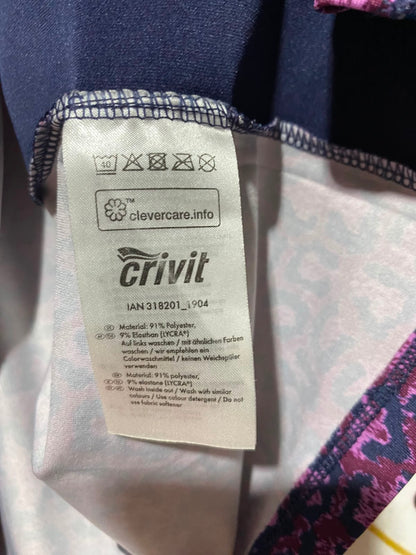 CRIVIT |L| BUST 20| B46| ATHLETIC T-SHIRT - PINK & PURPLE ANIMAL PRINT SHORT SLEEVE SPORTS TEE
