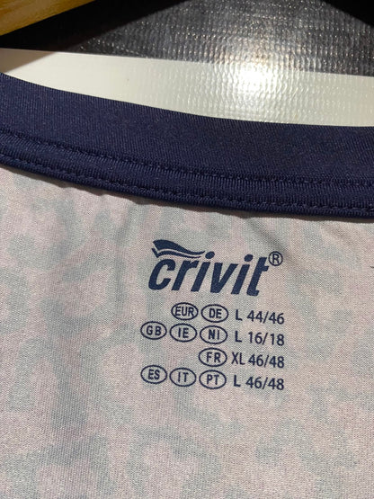 CRIVIT |L| BUST 20| B46| ATHLETIC T-SHIRT - PINK & PURPLE ANIMAL PRINT SHORT SLEEVE SPORTS TEE