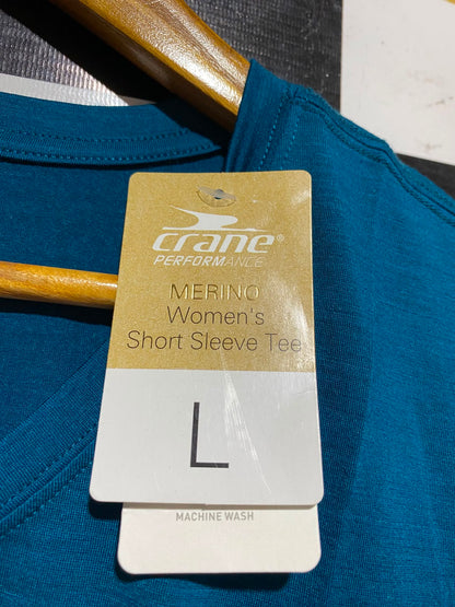 CRANE |L| BUST 19| B46| DEEP TEAL BLUE V-NECK SHORT SLEEVE SPORTS TEE