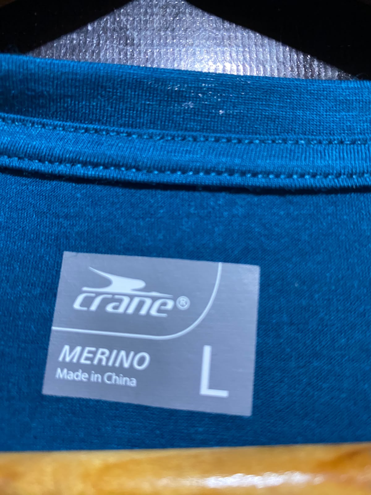 CRANE |L| BUST 19| B46| DEEP TEAL BLUE V-NECK SHORT SLEEVE SPORTS TEE