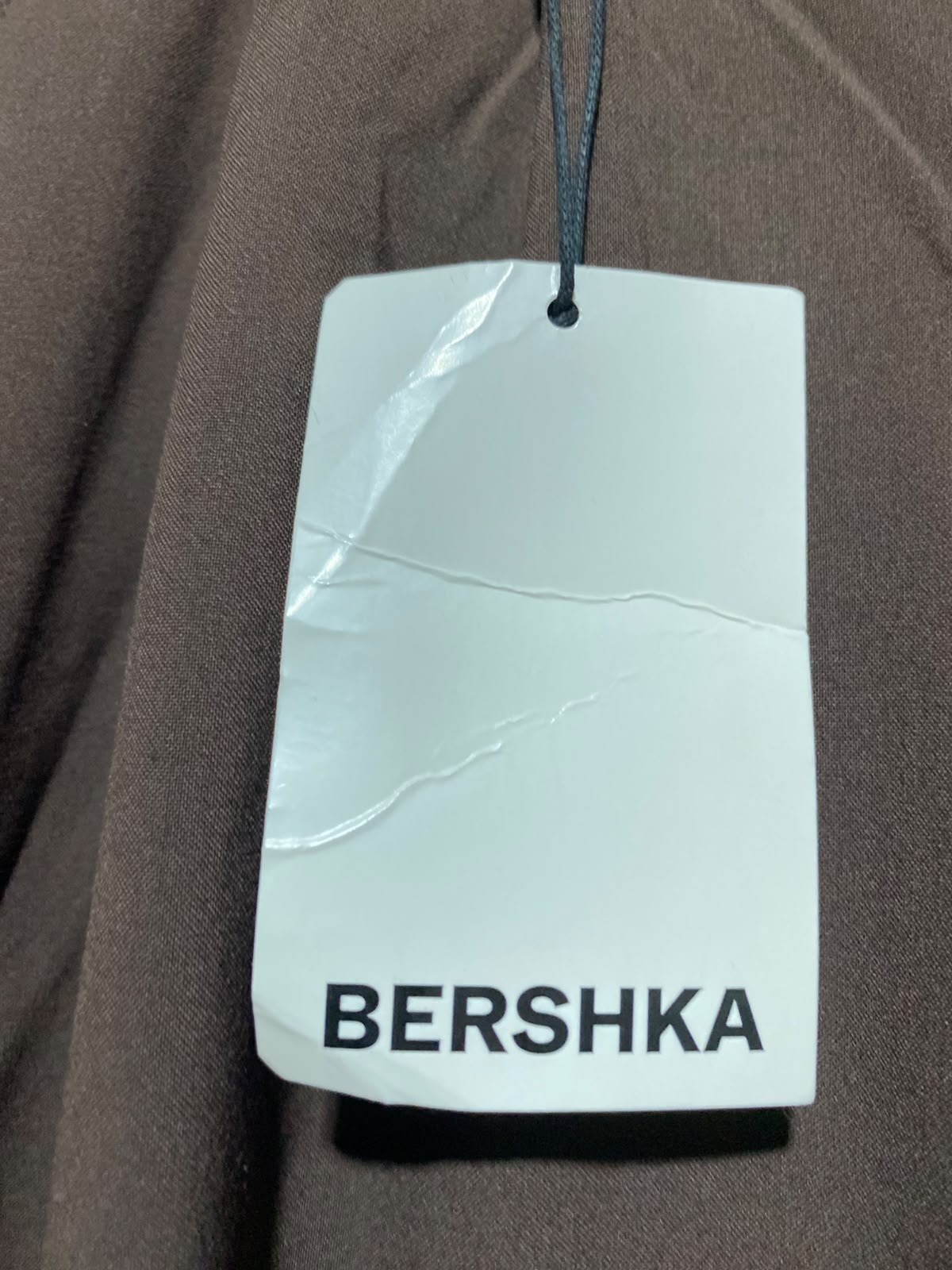 BERSHKA |XXL| WAIST 37| B46| CHOCOLATE BROWN HIGH WAISTED WIDE LEG TAILORED TROUSERS PANTS NWT