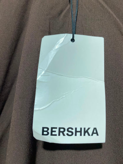 BERSHKA |XXL| WAIST 37| B46| CHOCOLATE BROWN HIGH WAISTED WIDE LEG TAILORED TROUSERS PANTS NWT