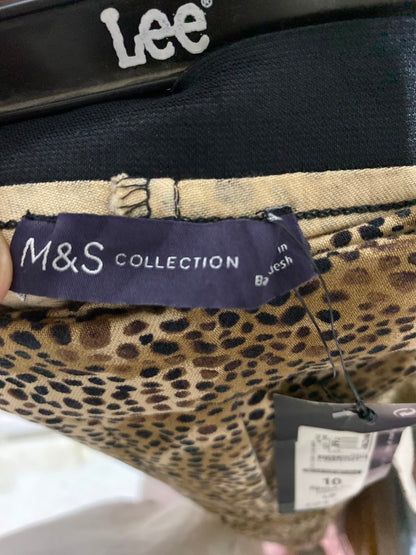 M&S |M| WAIST 28| B46| OUTLET ANIMAL PRINT SLIM ANKLE GRAZER PANTS