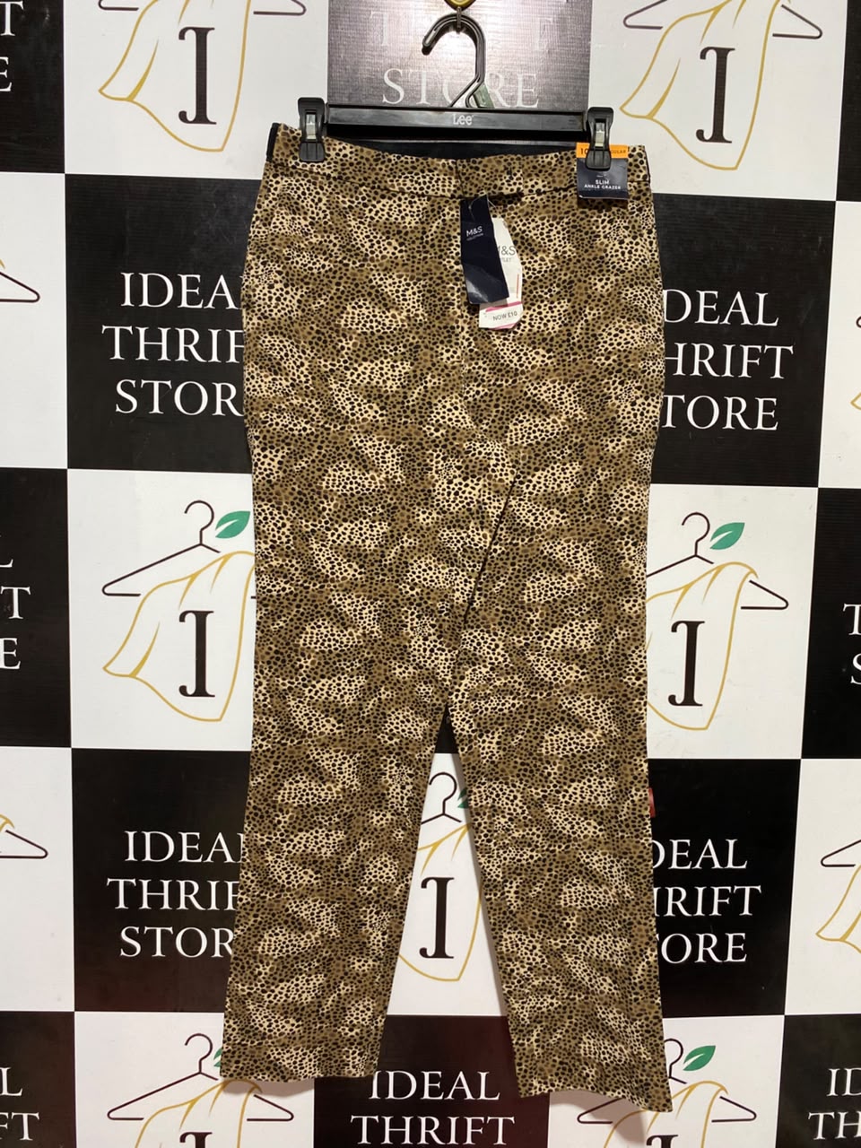 M&S |M| WAIST 28| B46| OUTLET ANIMAL PRINT SLIM ANKLE GRAZER PANTS