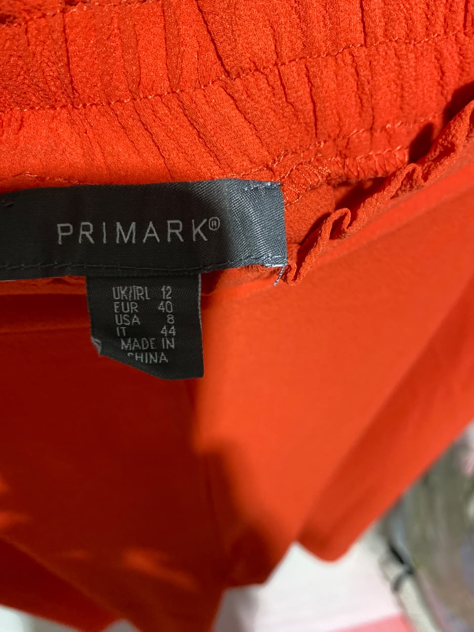 PRIMARK |M| WAIST 28| B46| VIBRANT RED HIGH WAISTED PAPERBAG WIDE LEG CULOTTES TROUSERS PANTS