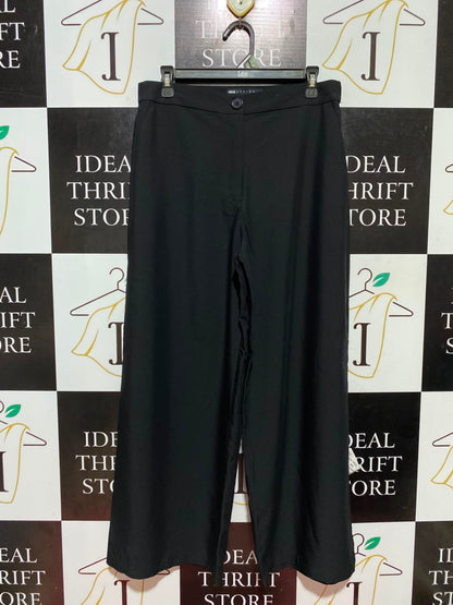 ASOS |L| WAIST 31| B46| CLASSIC BLACK HIGH WAISTED WIDE LEG TAILORED TROUSERS PANTS