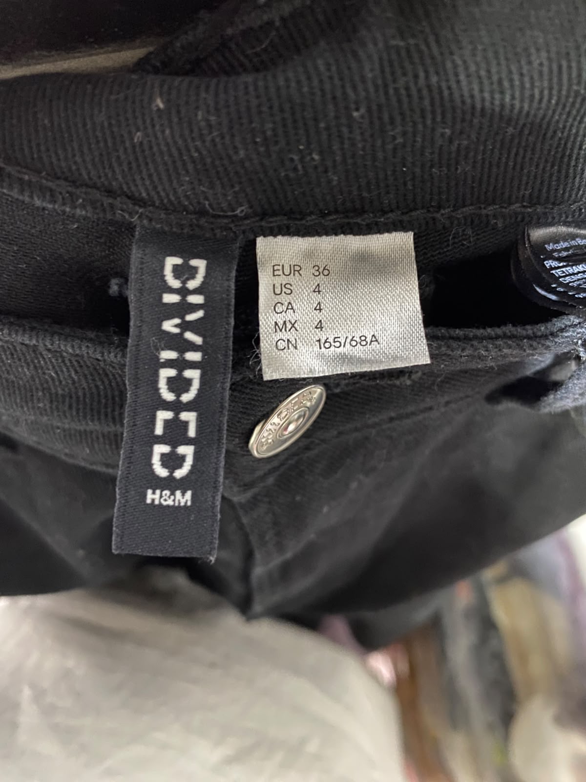 H&M |M| WAIST 27| B46| CLASSIC JET BLACK HIGH WAISTED WIDE LEG FIVE POCKET DENIM JEANS PANTS