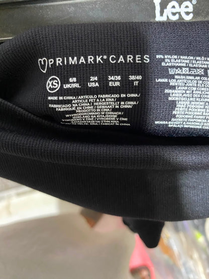 PRIMARK CARES |XS| WAIST 22| B46| BLACK SEAMLESS HIGH WAISTED BIKE SHORTS