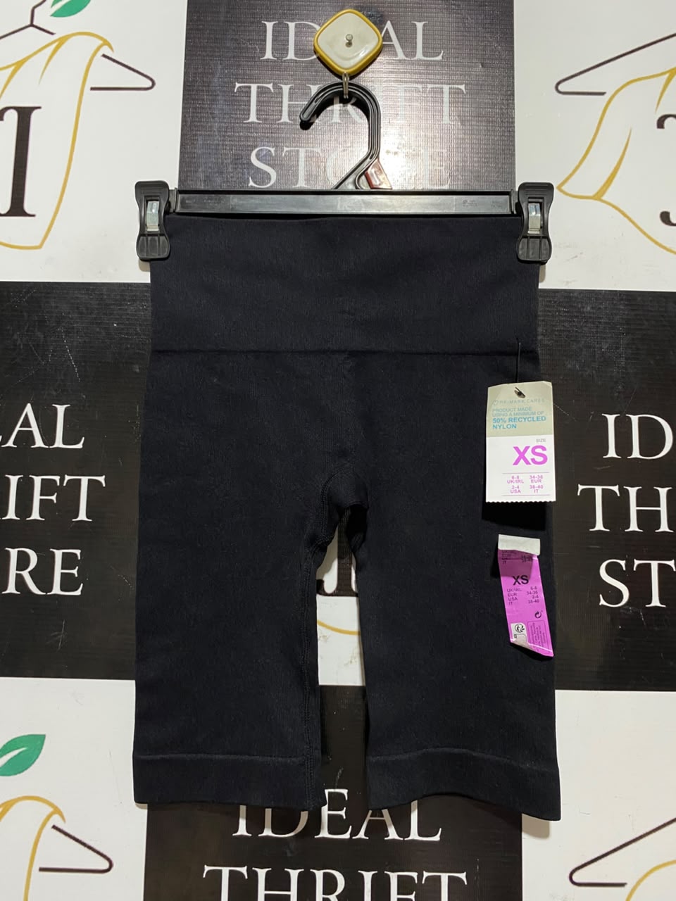 PRIMARK CARES |XS| WAIST 22| B46| BLACK SEAMLESS HIGH WAISTED BIKE SHORTS