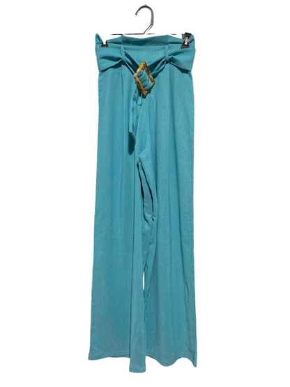 ASOS |XS| WAIST 25| B47| CHIC PALAZZO TROUSERS WITH TORTOISESHELL BUCKLE BELT