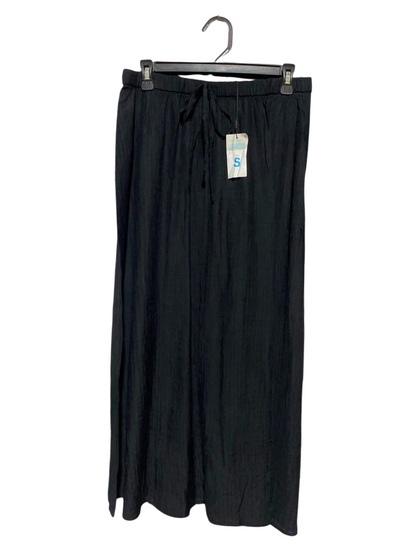 PRIMARK |L| WAIST 30| B47| WOMEN'S BLACK CRINKLE MAXI SKIRT