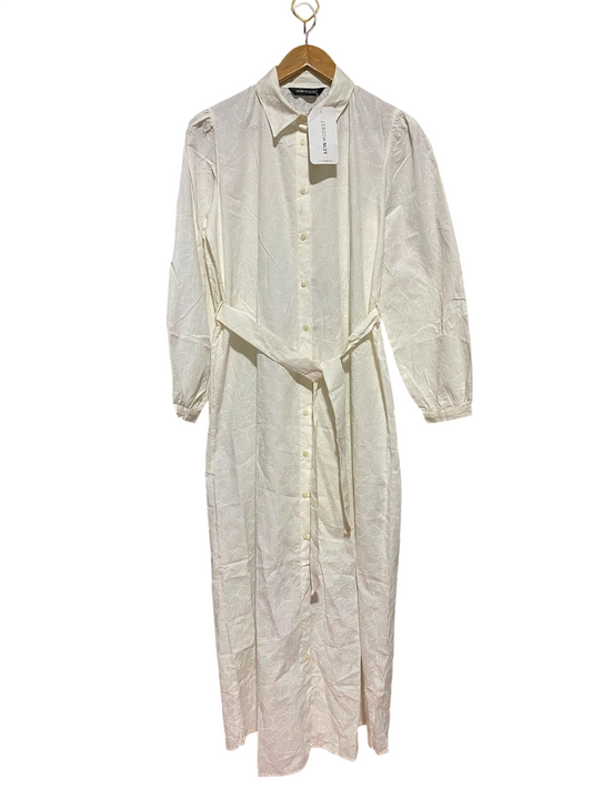 LCW MODEST |L| BUST 19| B48| EMBROIDERED BELTED MAXI SHIRT DRESS