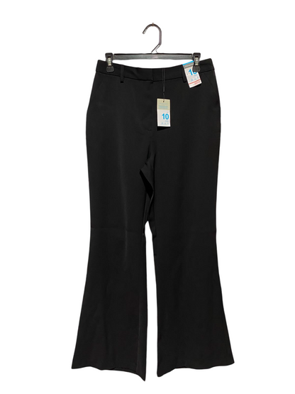PRIMARK |L| WAIST 29| B48| BLACK HIGH-RISED FLARED TAILORED TROUSERS