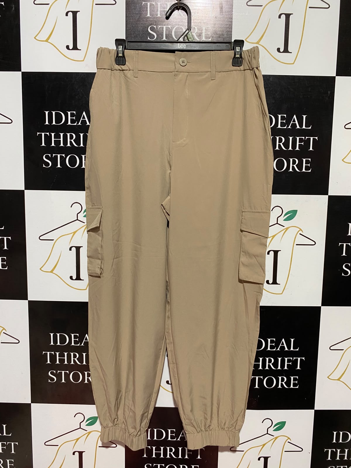 CRANE |M| WAIST 30| B48| UTILITY KHAKI CARGO JOGGER PANTS WITH ELASTIC CUFFS