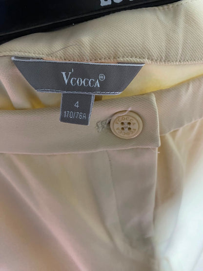 VCOCCA |L| WAIST 30| B48| CLASSIC CREAM STRAIGHT-LEG TAILORED TROUSERS