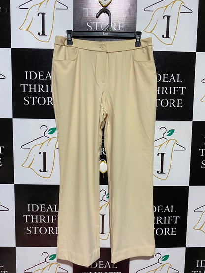 VCOCCA |L| WAIST 30| B48| CLASSIC CREAM STRAIGHT-LEG TAILORED TROUSERS