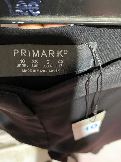 PRIMARK |L| WAIST 29| B48| BLACK HIGH-RISED FLARED TAILORED TROUSERS