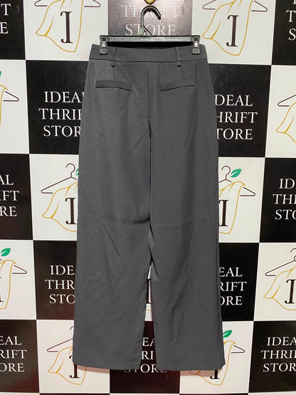 BILLY |S| WAIST 27| B48| MODERN CHARCOAL GRAY UTILITY WIDE-LEG TROUSERS WITH FLAP POCKETS