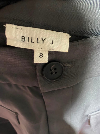 BILLY |S| WAIST 27| B48| MODERN CHARCOAL GRAY UTILITY WIDE-LEG TROUSERS WITH FLAP POCKETS