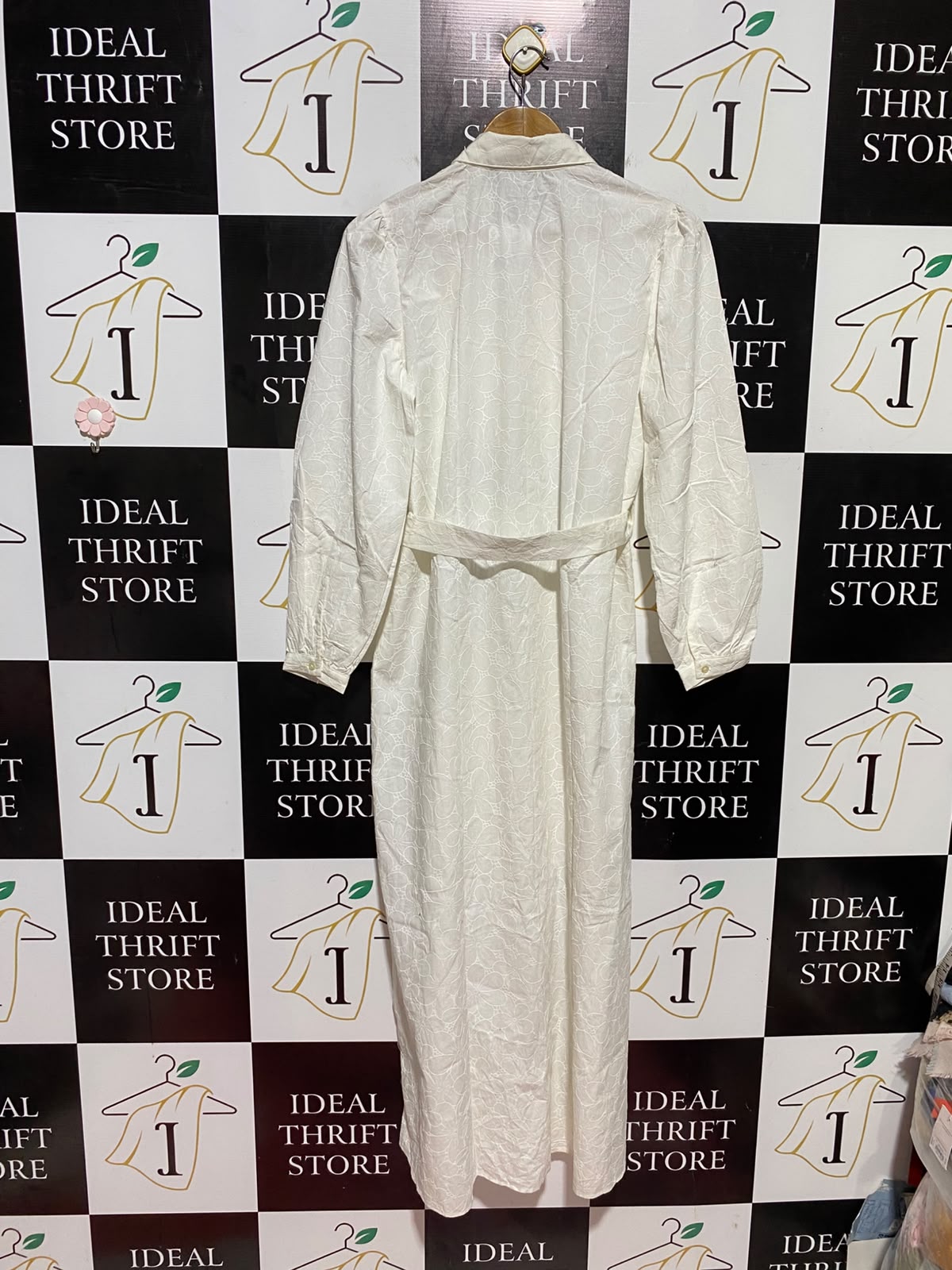 LCW MODEST |L| BUST 19| B48| EMBROIDERED BELTED MAXI SHIRT DRESS