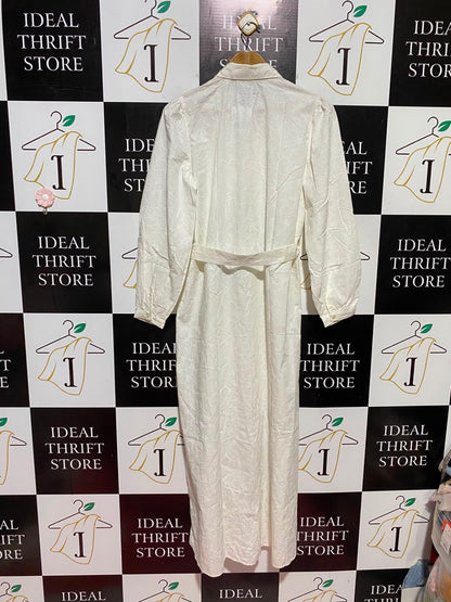 LCW MODEST |L| BUST 19| B48| EMBROIDERED BELTED MAXI SHIRT DRESS