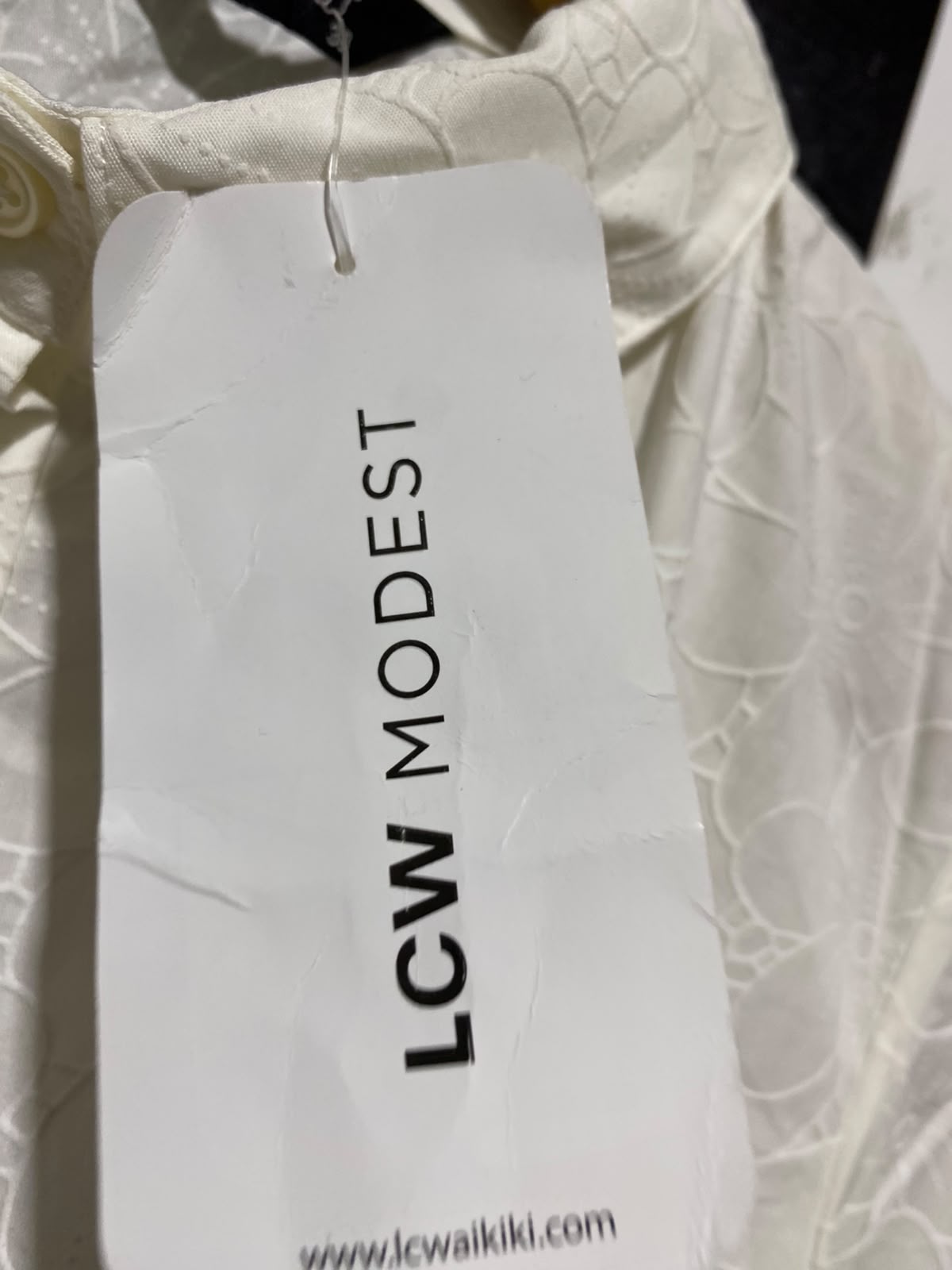 LCW MODEST |L| BUST 19| B48| EMBROIDERED BELTED MAXI SHIRT DRESS
